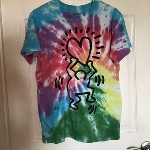 Keith Haring tie dye t shirt